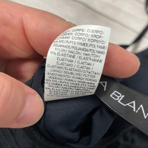 LA BLANCA | missy keyhole black halter tankini top - Picture 7 of 7